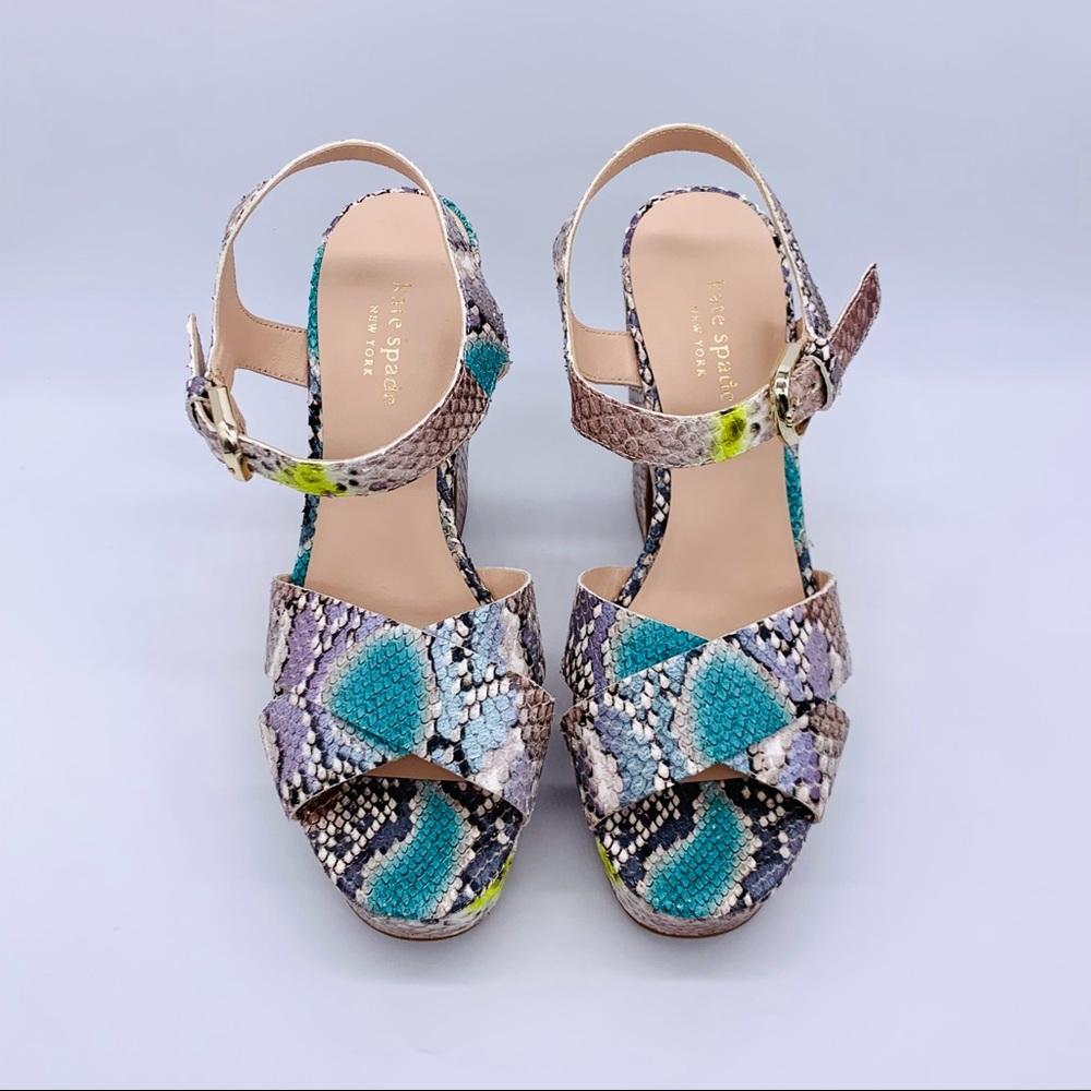 Kate Spade Brand New Grace Python Platform Sandals - image 6